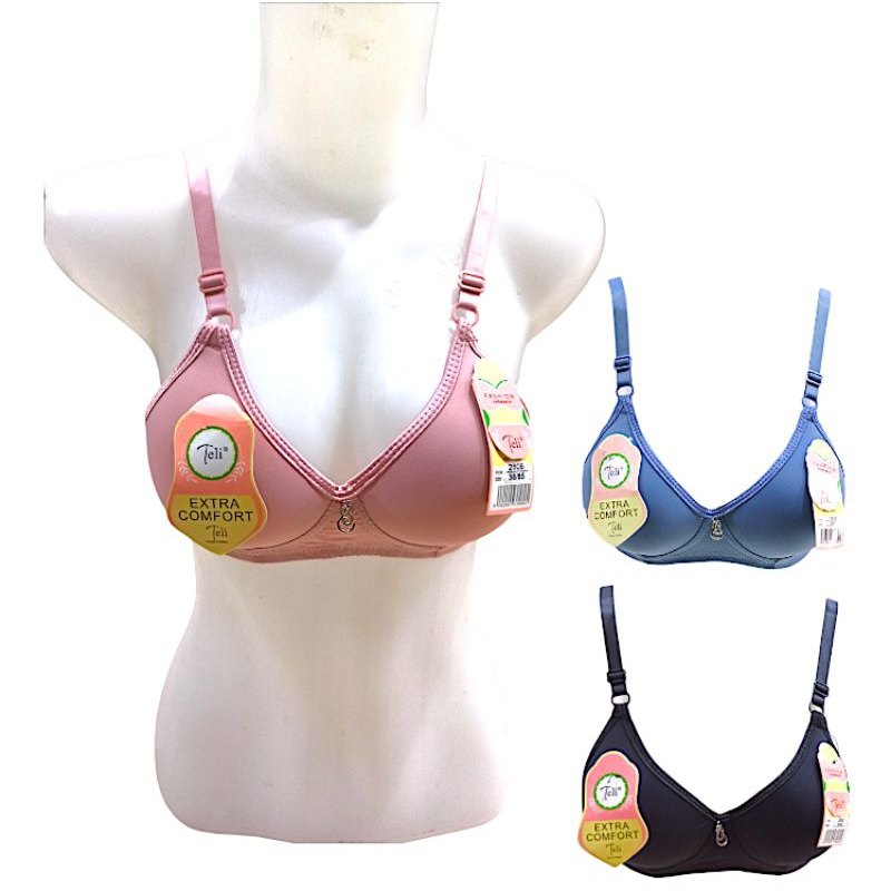Bra TELI 6919 Bh Busa Cup C Tanpa Kawat Kait 3 Ukuran 38 40 42 44 46