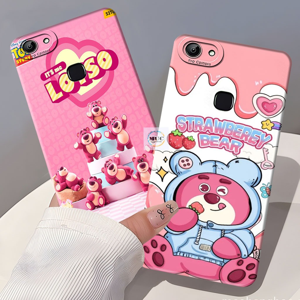 Case Vivo V7 Plus / V5 Plus / V9 / Vivo Z1 Pro Case Motif Lotso Pink Lucu - Case Aesthetic - Marbel 