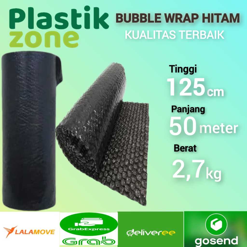 

*PLASTIK ZONE* Bubble Wrap Core / Gelembung 125CM X 50M X 2,7Kg Tebal Hitam Kualitas Terbaik