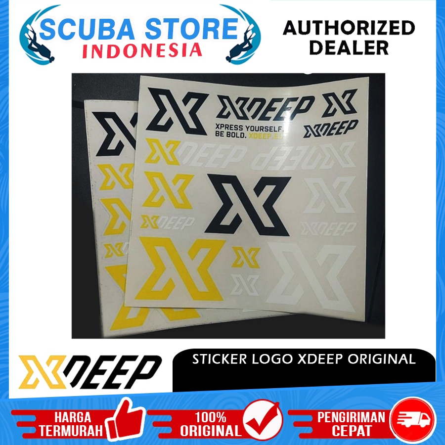 

Sticker Logo XDeep Scuba Diving BCD X Deep Selam Original Motif Stiker Hiasan Label Accessories Aksesoris