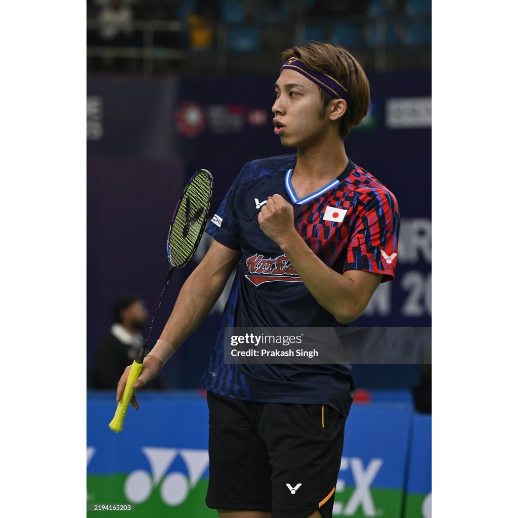 JERSEY BADMINTON PREMIUM JERSEY BULU TANGKIS Kodai Naraoka of Japan of the Yonex-Sunrise India Open 