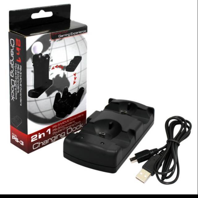 CHARGING DOCK STIK PS3 2IN1 CHARGER / CAS STIK PS3 - SUPPORT STIK PS3 ORIGINAL MESIN