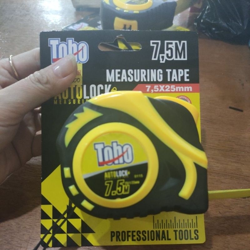 meteran tukang 7,5meter TOHO /meteran 7,5m TOHO autolock ( kunci otomatis )meteran toho