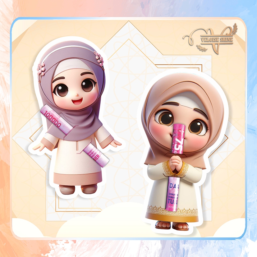 

Isi 10 pcs amplop Lebaran amplop angpao thr lebaran karakter peluk 2025 amplop unik amplop uang selip