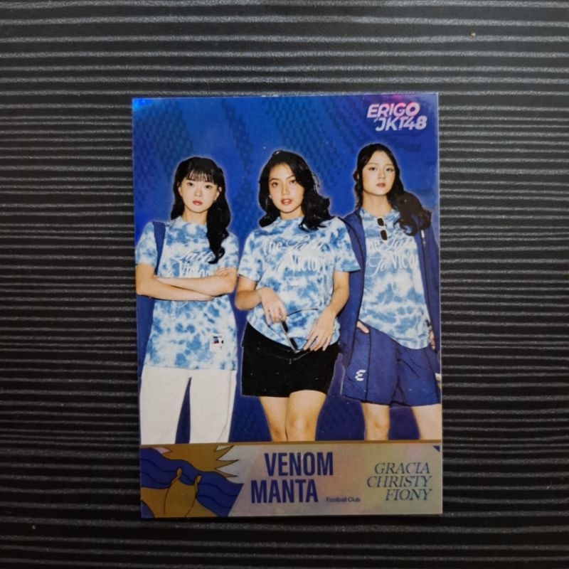 Panini Card Erigo x JKT48 Fiony Gracia Christy Venom Manta Blue Photocard PC edisi Jersey