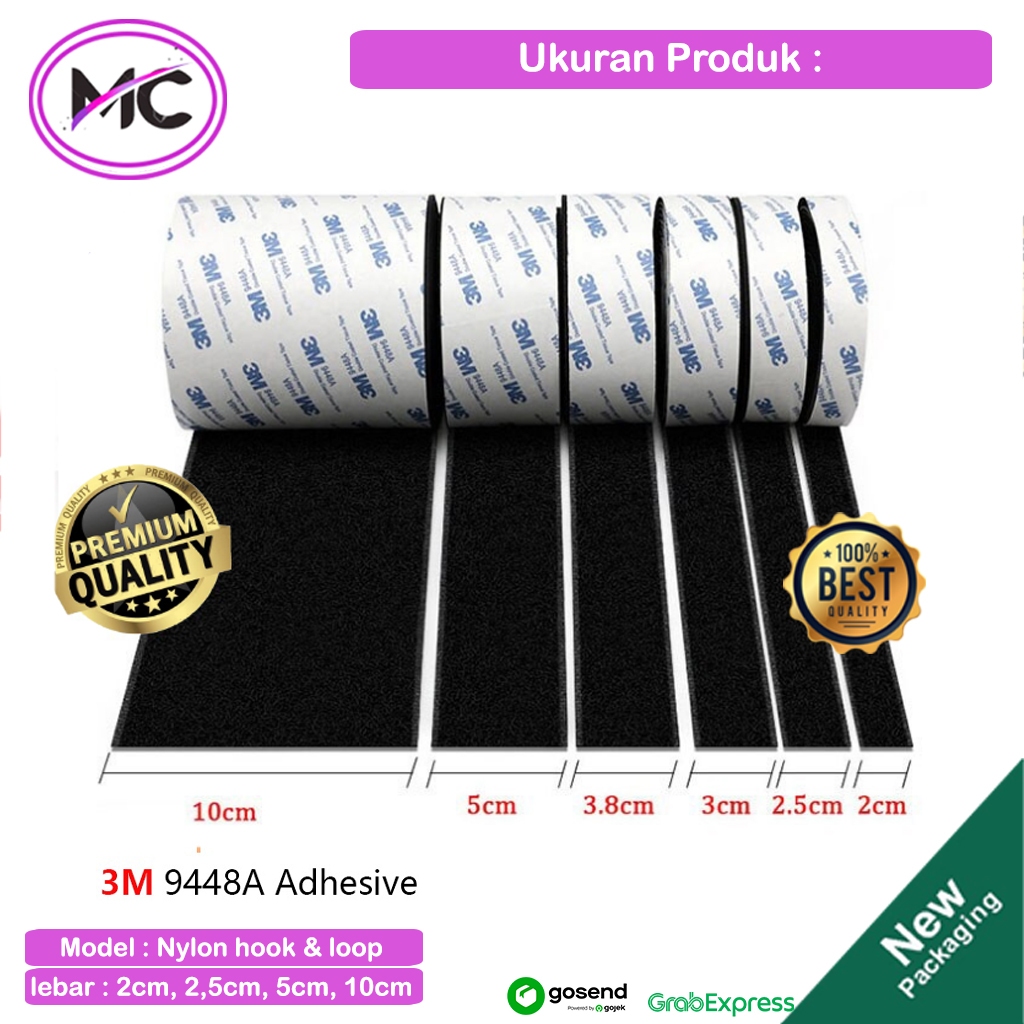 Terbaru Velcro Tape 3M Perekat Velcro Tape Isolasi Lakban Double Tape 2 Sisi Hook And Loop Adhesive