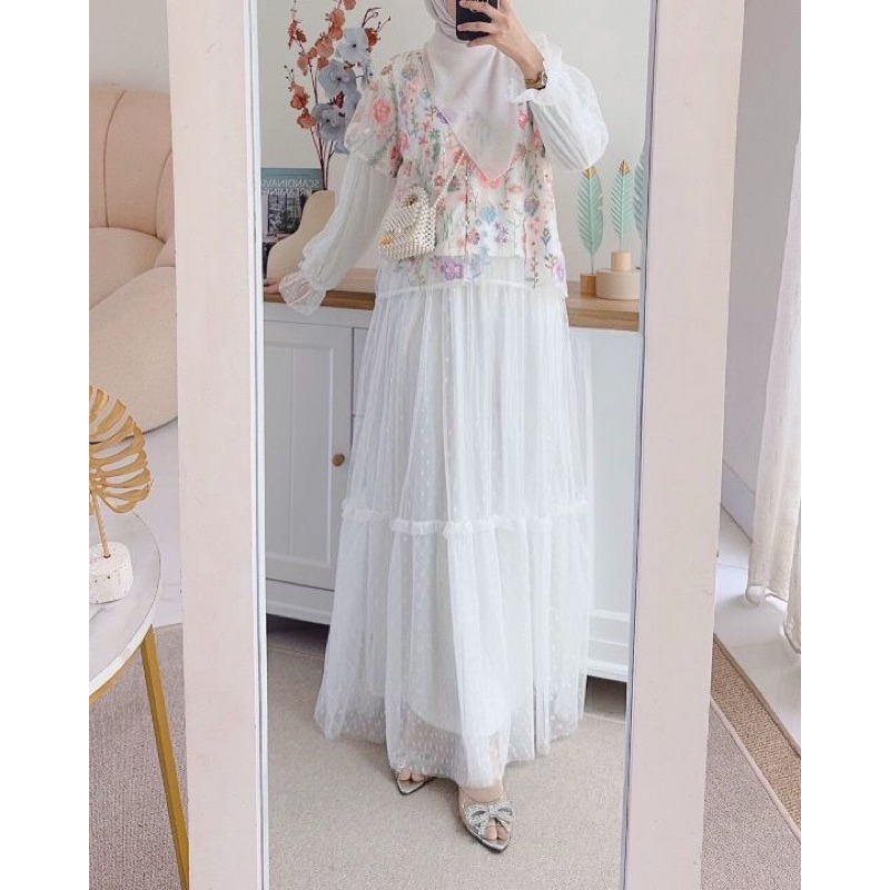 NEW ONE SET ALISTAIR Dress Lebaran/Gamis Kekinian/One Set Kekinian/One Set Motif Elegan Seragaman