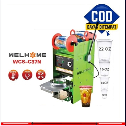 WELHOME MANUAL CUP SEALING MACHINE WCS-C37N CUP SEALER WELHOME MESIN PENYEGEL GARANSI RESMI