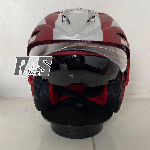 Helm Asca Premier Solid Dobel Visor Original|Primer Power|Primer Pro|Primer F2|Primer Airmax Ori SNI