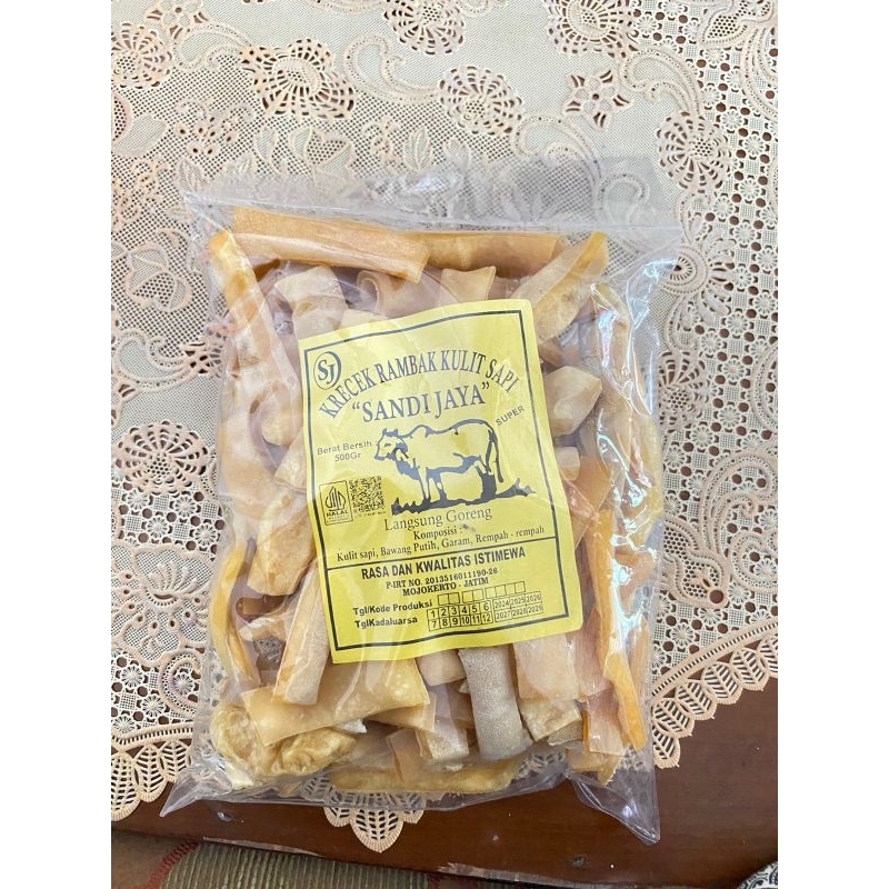 

Kerupuk Kulit Sapi Rambak Tinggal Goreng