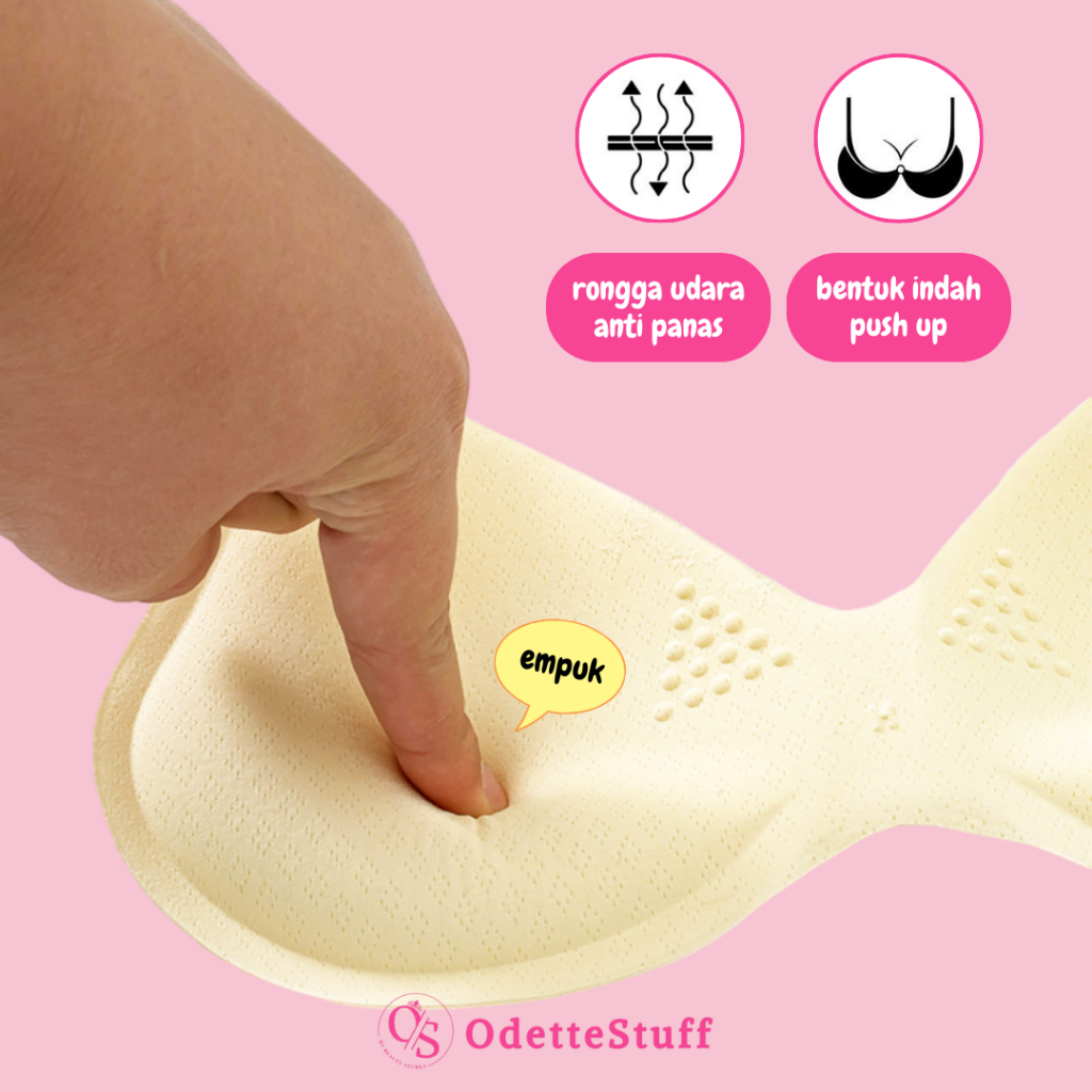 nk ODETTE STUFF Premium Cup Push Up Bra Busa Tebal 3cm BH Busa Tebal Push Up Pembesar Instant