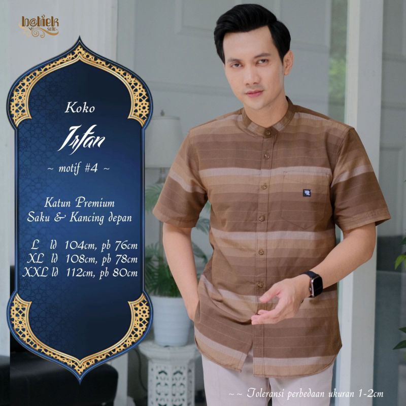 baju Koko dewasa bahan katun premium irfan
