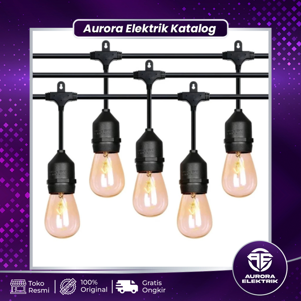 Fitting Lampu Gantung Cafe / Outdoor Waterproof