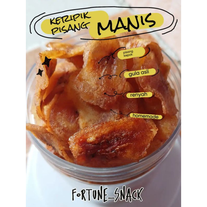 

keripik pisang manis toples 800ml