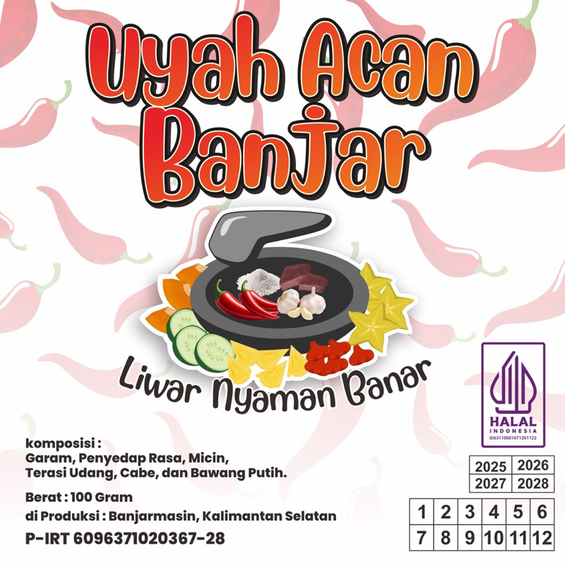 

BUMBU RUJAK / GARAM TERASI RUJAK / UYAH ACAN BANJAR