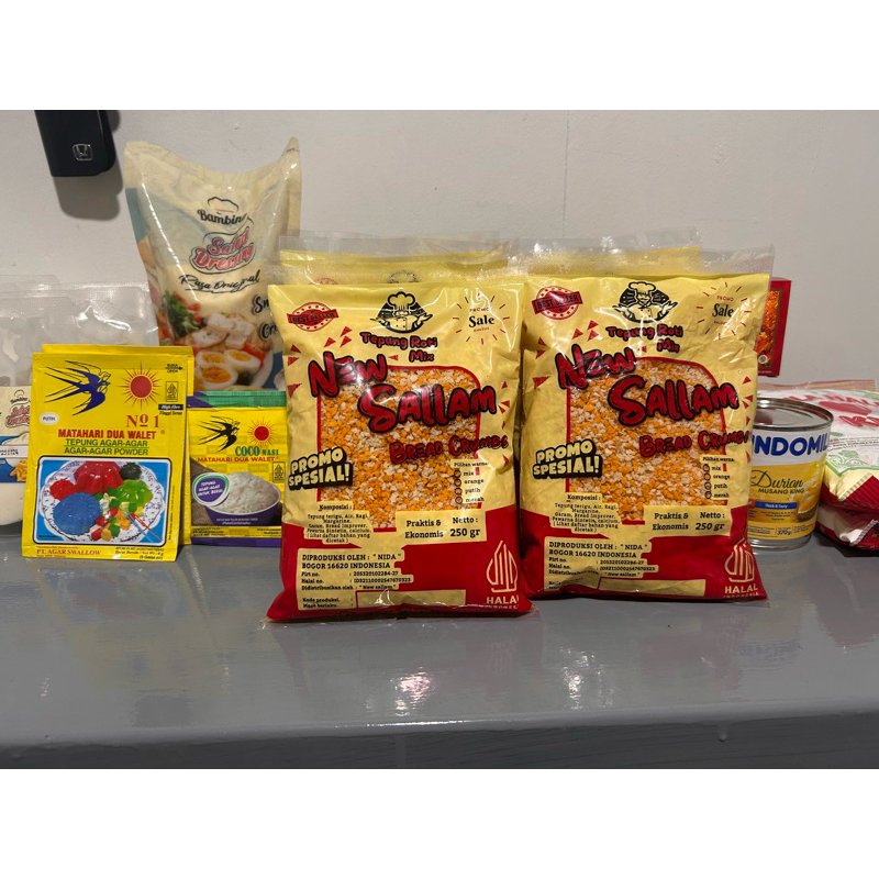 

Tepung Roti MIX kemasan 250 Gr New Sallam per PCS