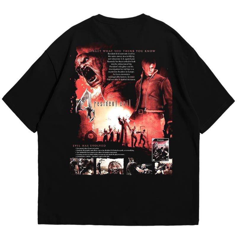 KAOS RESIDENT EVIL 4 | T-SHIRT VINTAGE GAME PS 2 | KAOS BAJU GAME
