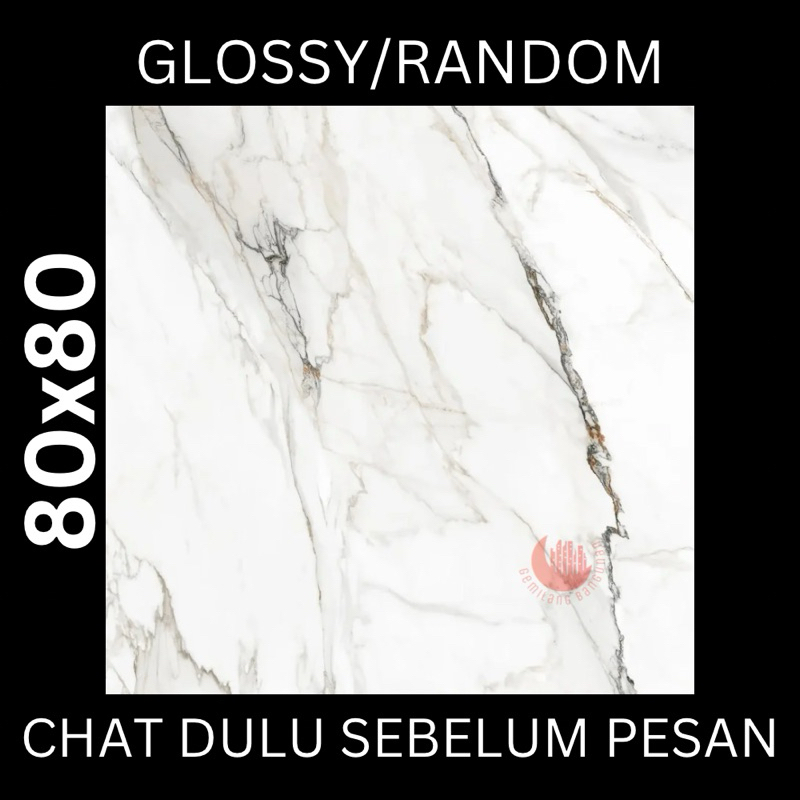 GRANIT SUNPOWER 80x80 MEDICEA WHITE / KERAMIK LANTAI / KERAMIK MEJA / KERAMIK LICIN / KILAT / MOTIF 