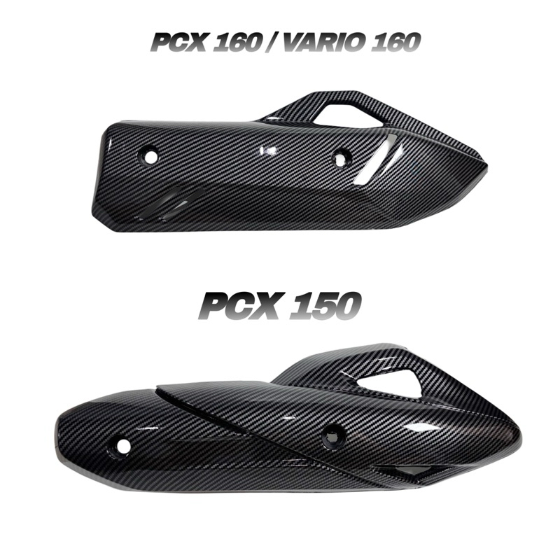 GRATIS BAUT Tutup Knalpot Carbon Glossy Pcx 150 Pcx 160 Vario 160 Tameng Knalpot Beat Cover Knalpot 