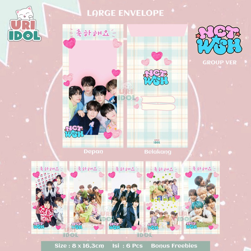 

AMPLOP NCT WISH GROUP VER - 6 PCS - AMPLOP KPOP AMPLOP LEBARAN - AMPLOP NATAL - AMPLOP CHRISTMAS - AMPLOP ANGPAU - AMPLOP IMLEK - AMPLOP HARI RAYA