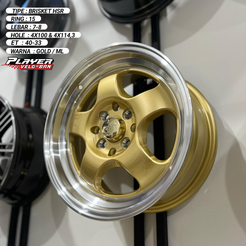 Velg mobil celong R15 pcd 4x100 & 4x114,3 hsr brisket avanza brio agya ignis dll