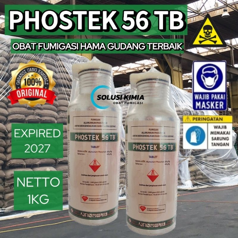 PHOSTEK 56 TB Obat Fumigasi Hama Gudang Kutu Beras Jagung Kualitas Terbaik