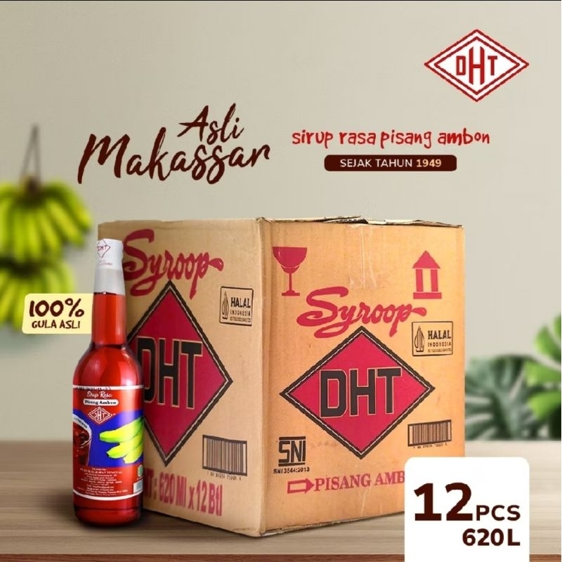 

Syrup DHT Pisang Ambon 620ml 1dus=12btl