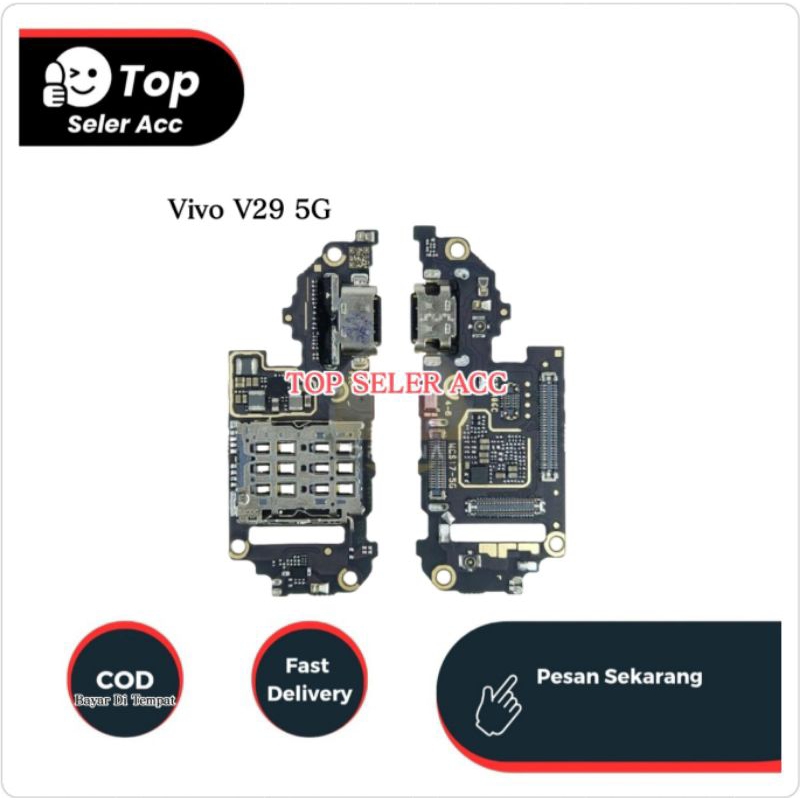 Vivo V29 5G Flexibel Konektor Papan Cas Mic Vivo V29 5G Original