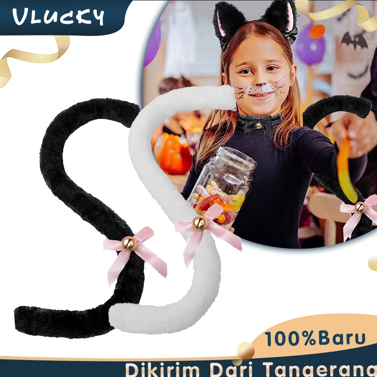 KODE X34E Cat Tail Cosplay Ekor Kucing Buntut Cosplay Lolita Kawaii Cute Cosplay Accessories