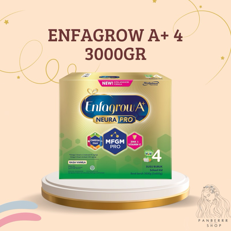 

Enfagrow A+ 4 Susu Formula Anak 3 - 12 Tahun vanilla 3000 gr
