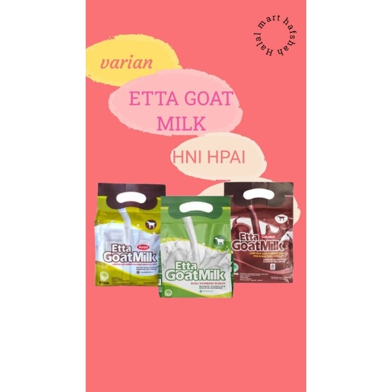 

ETTA GOAT MILK EGM HNI HPAI isi 10sachet Susu Kambing Etawa