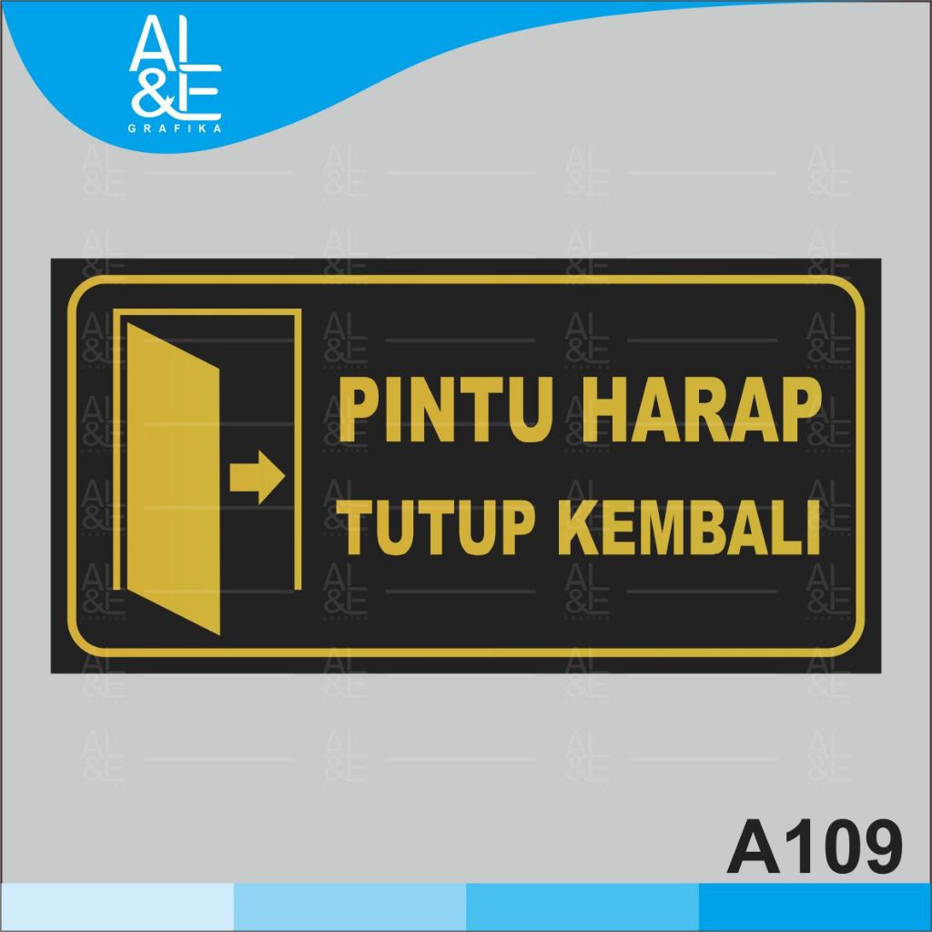 

A109 - Acrylic Sign, Stiker Akrilik Pintu Harap Tutup Kembali, Premium dan Tahan Air, Murah, Bisa Custom