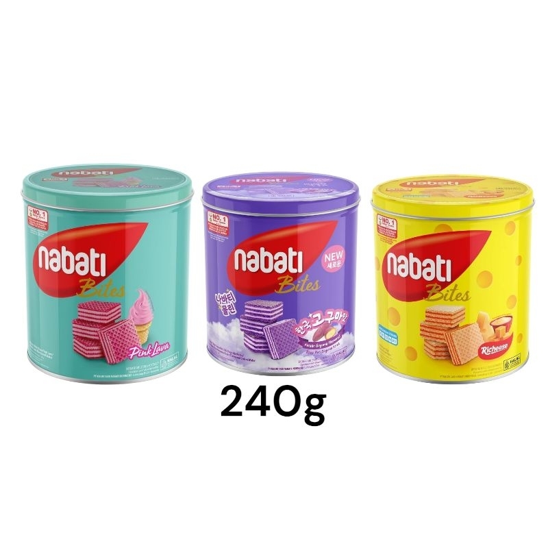 

1 karton (6pcs) nabati bites wafer kaleng 240g