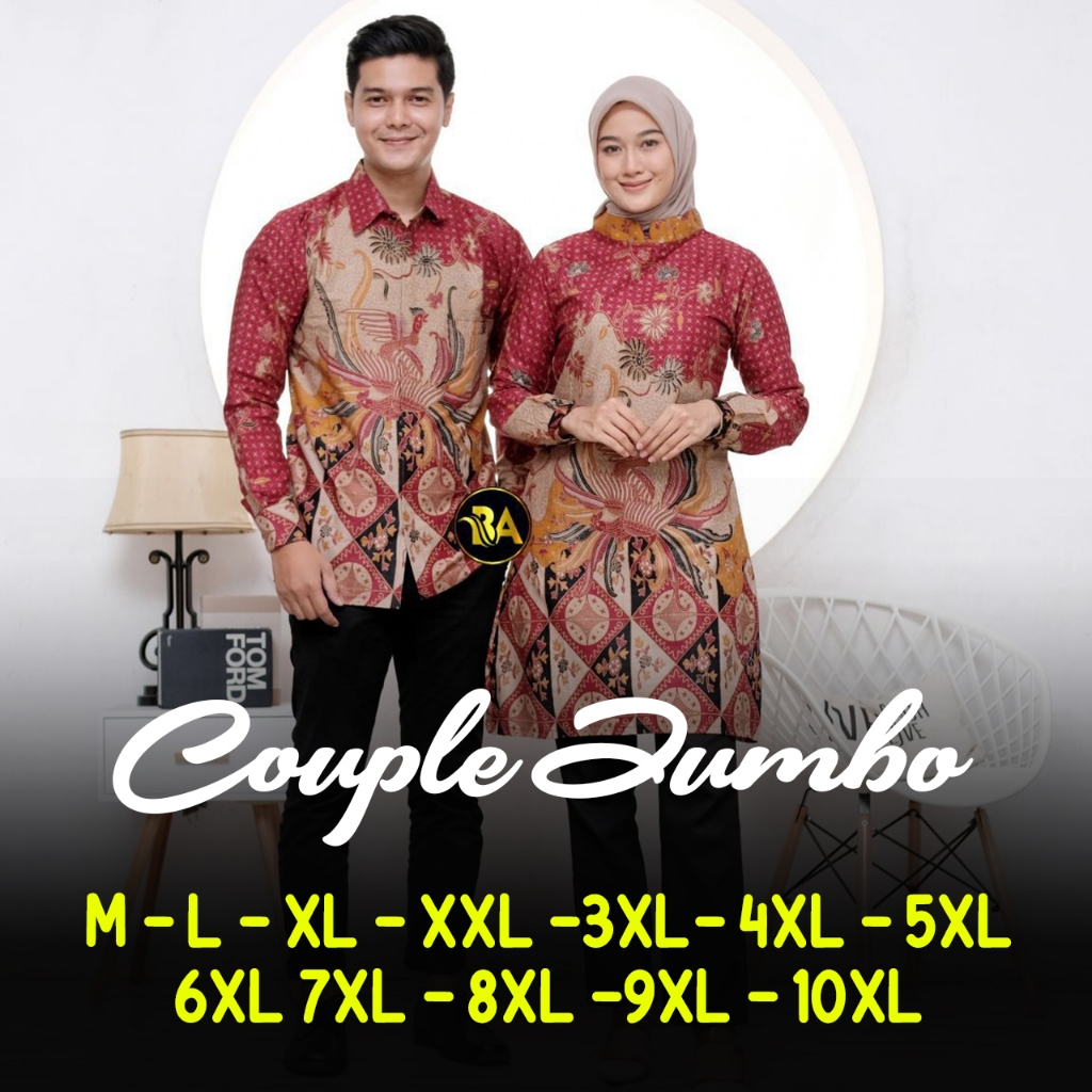 TUNIK COUPLE JUMBO - TUNIK JUMBO - TUNIK BATIK WANITA MODERN - TUNIC BATIK WANITA - TUNIK BATIK WANI