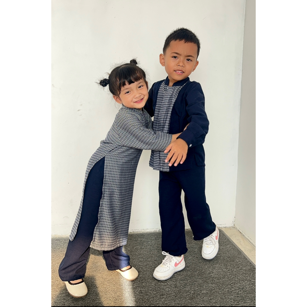 COUPLE KOKO DAN TUNIK AO DAI ANAK ONE SET  | RUBY AO DAI | KOKO RUBY