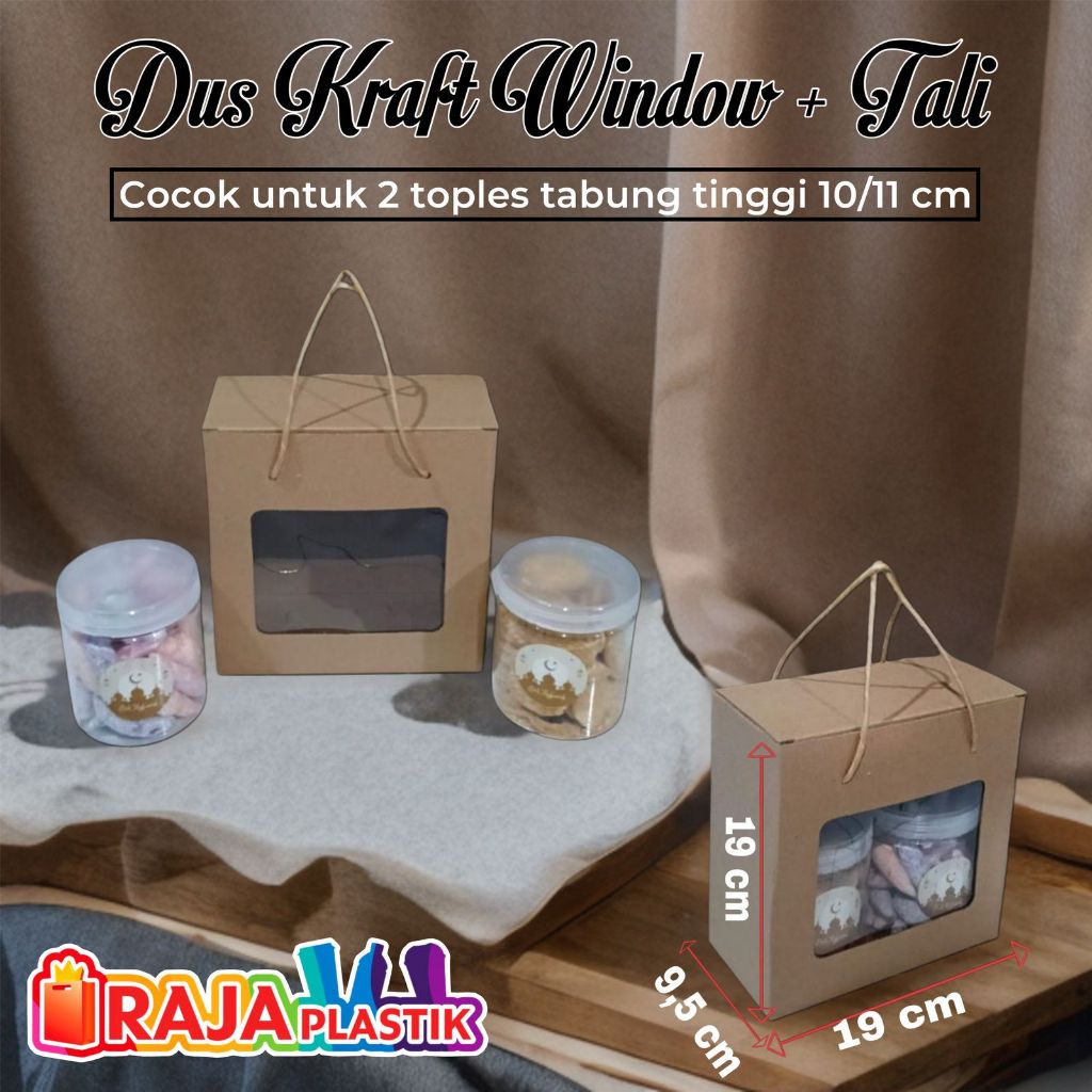 

Dus Kue Kraft Window Tali untuk tabung / Dos Kue Kraft Window Tali untuk tabung / Dus Kue untuk toples tabung