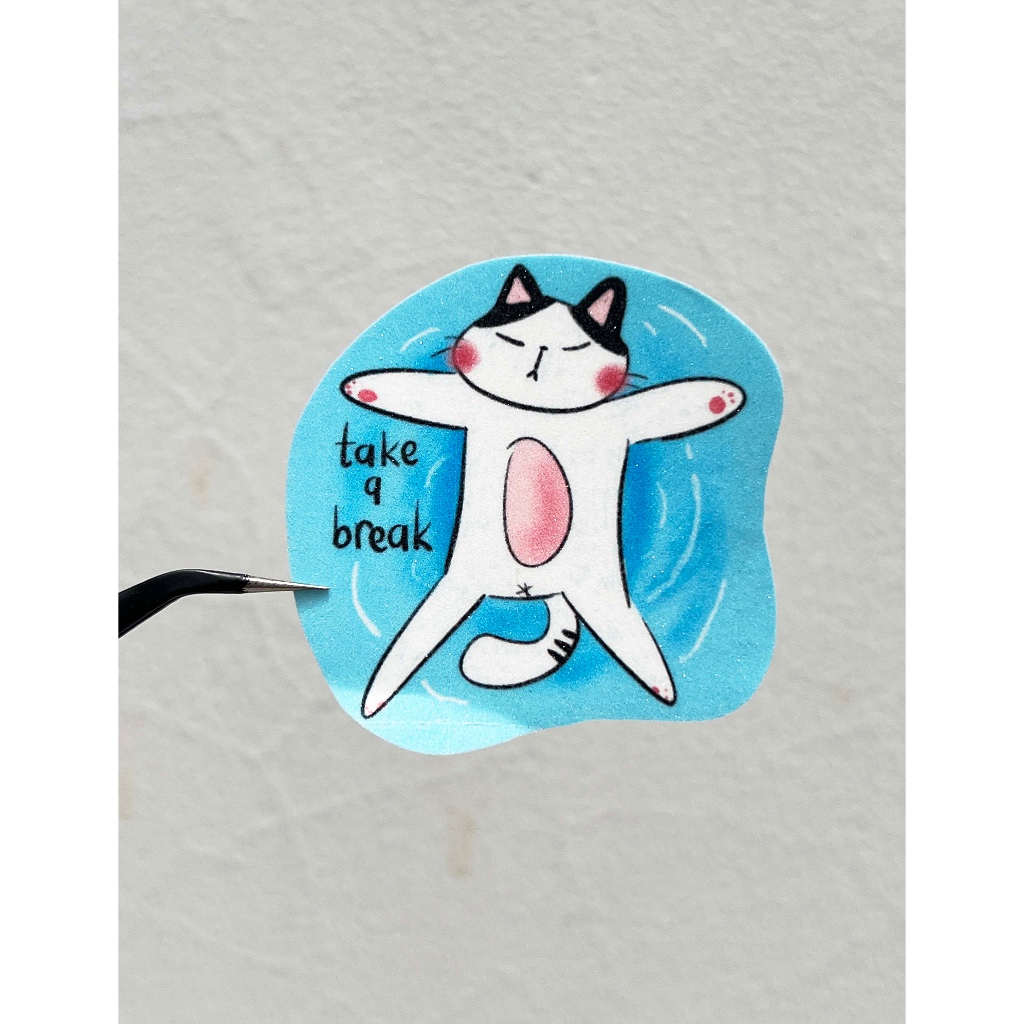 

Sticker kucing istirahat "take a break