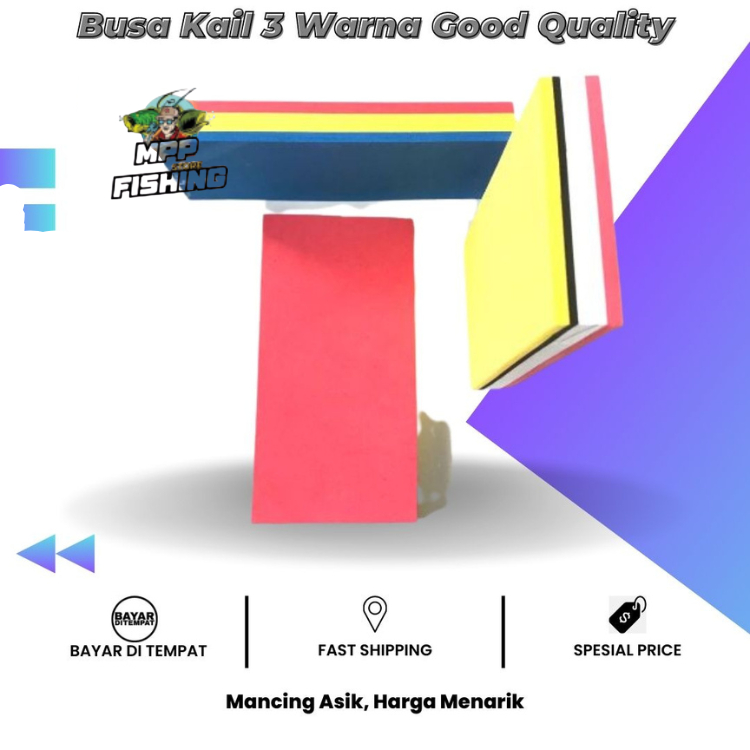 Busa Spon Rangkaian Kail Pancing 3 Warna