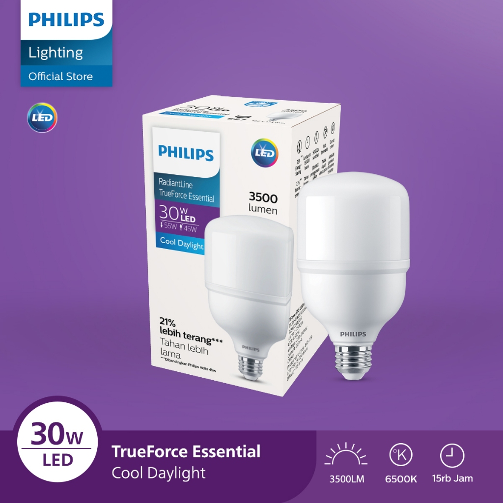 Lampu LED Philips TrueForce Essential 20W - Sumber Cahaya Efisien dan Tahan Lama