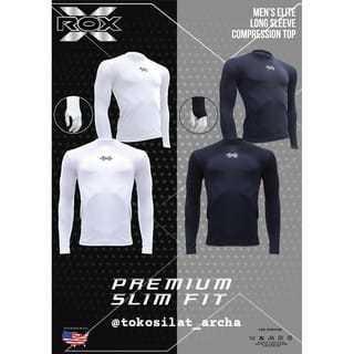 baju fitnes - baju sepedaan dan manset olahraga panjang - baju compression rox original