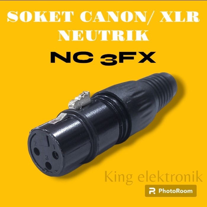 Soket Canon XLR Neutrik Female 3 Pin NC 3FX