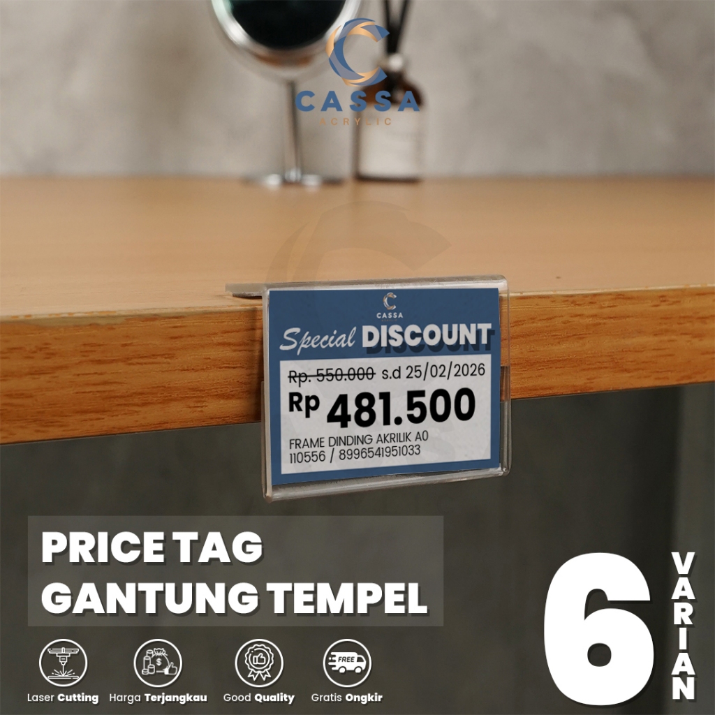 

Price tag Label Harga / Pricetag Tempel / Acrylic Display Harga / Label Harga Akrilik