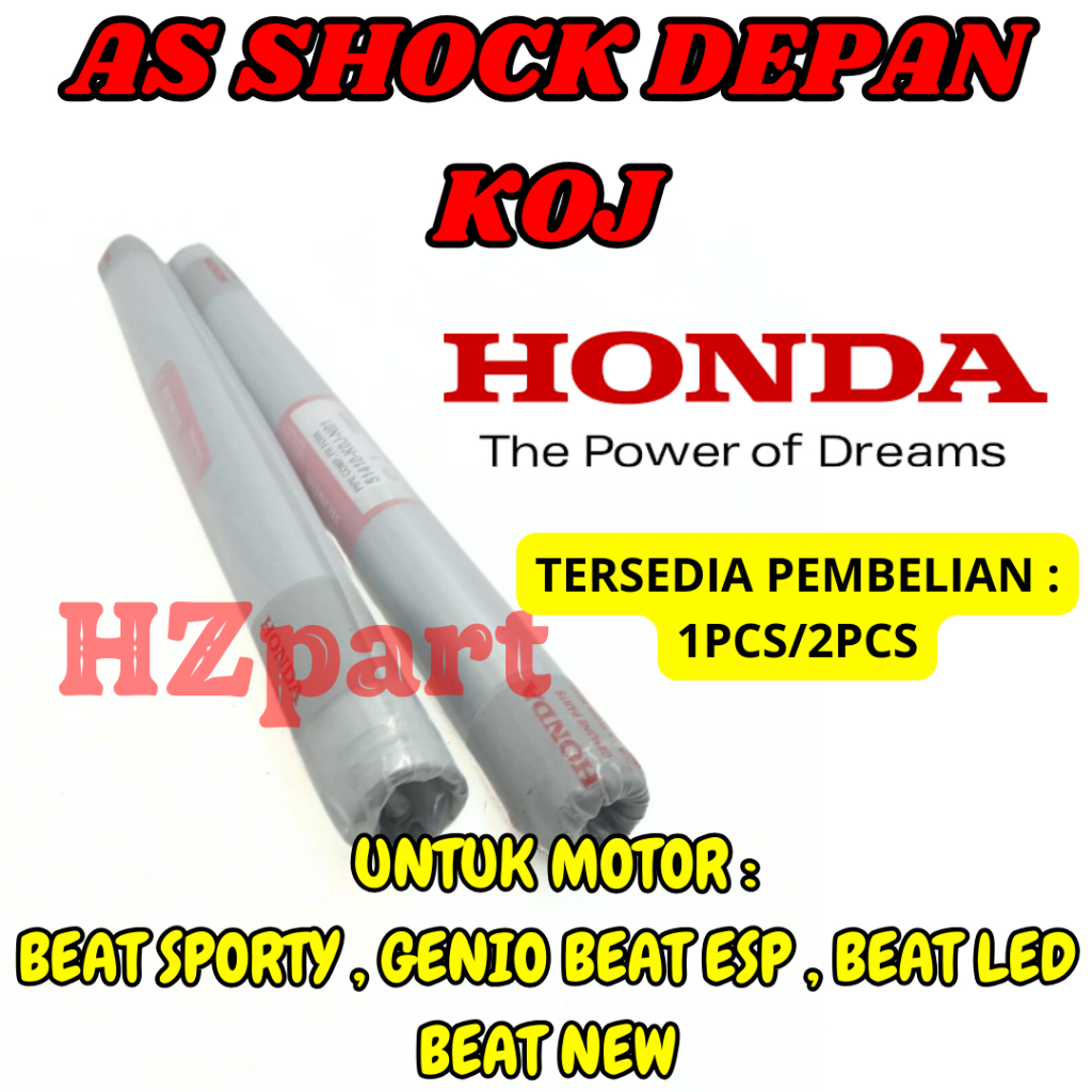 AS SHOCK DEPAN KODE-KOJ UNTUK MOTOR GENIO BEAT NEW LED 2020 , SCOOPY HONDA BERKUALITAS ASLI 100% ORI