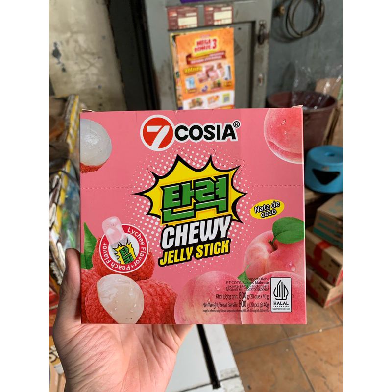 

7cosia Chewy Stik Leci dan Persik @20pcs