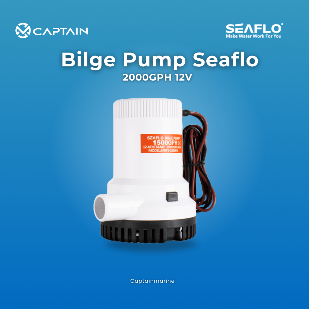 Bilge Pump Seaflo 2000GPH / Pompa Lambung Kapal