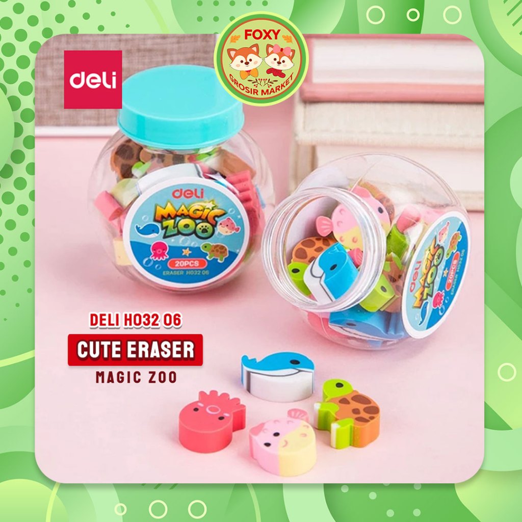 

Magic Zoo Deli School Eraser H032 06 / Penghapus Pensil Binatang EH03206 Penghapus Lucu Cute Eraser