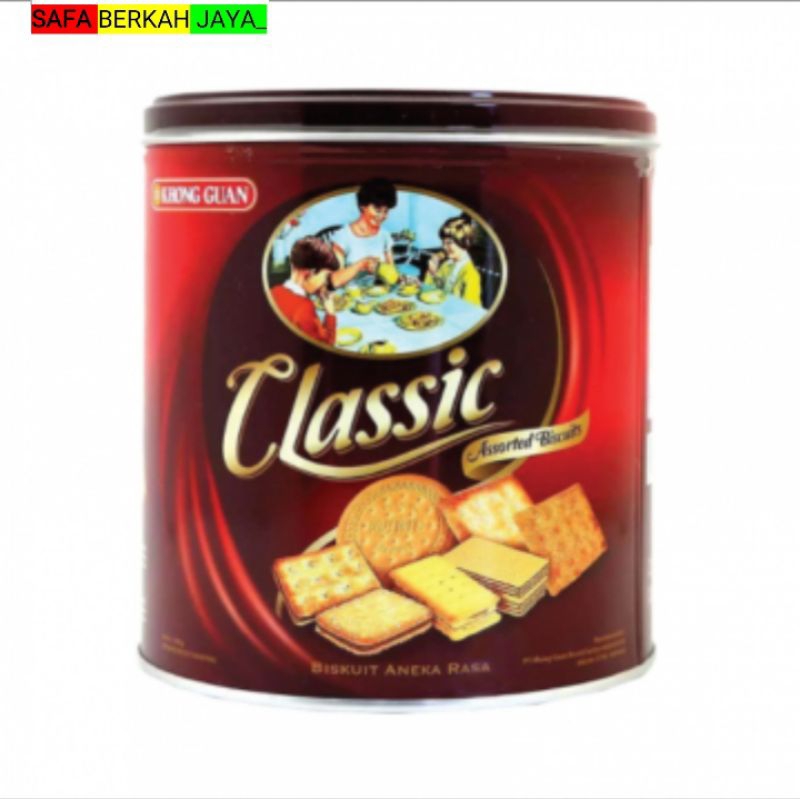 

Khong Guan Classic Assorted Biscuit Kaleng 350g / biskuit kaleng lebaran