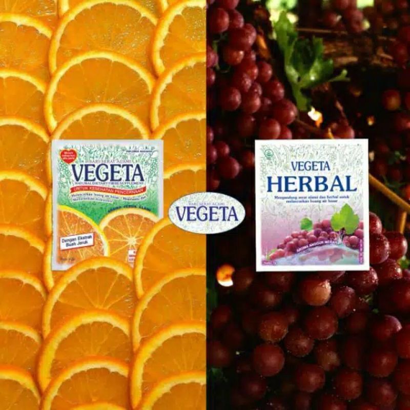 

VEGETA ORANGE DAN GRAPE'1 PAPAN = 12 SACHET