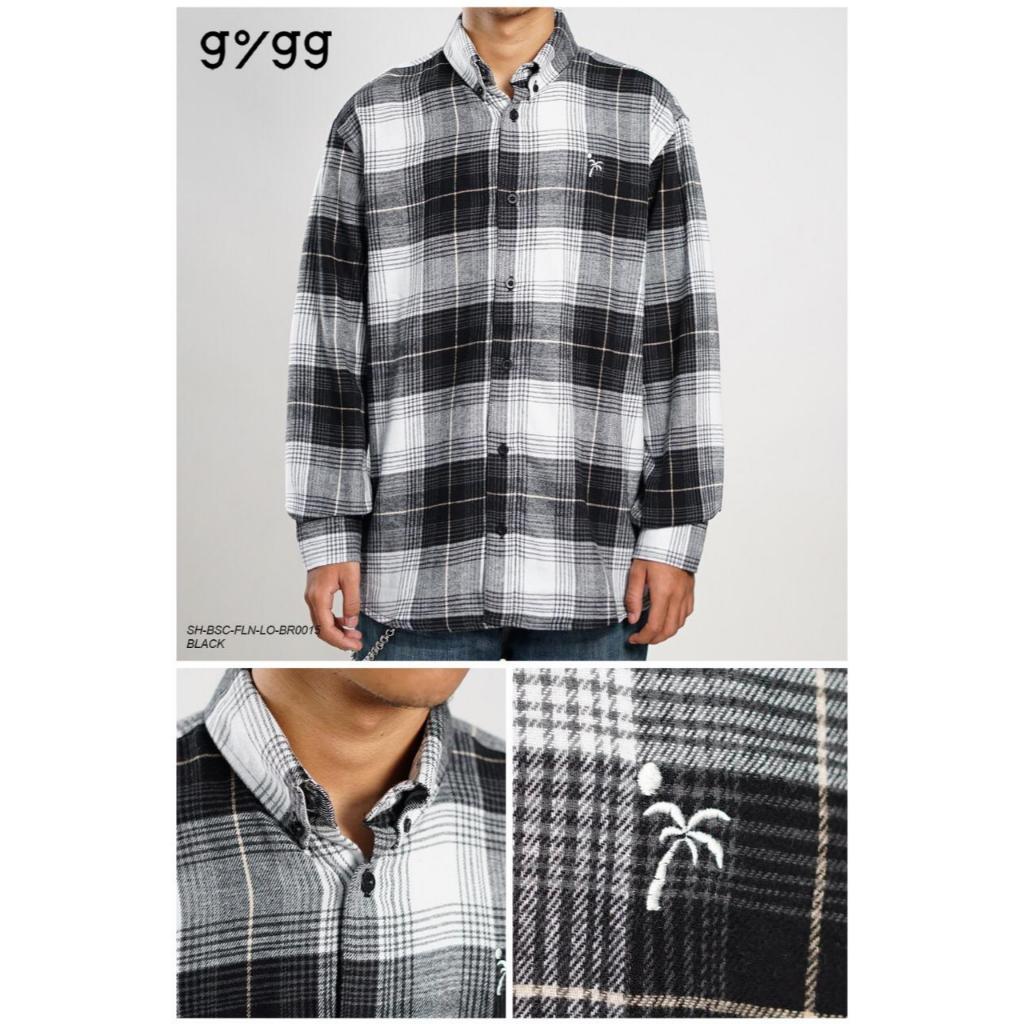 GIGG - Long Shirt - SHLO Coll 84 - Kemeja Flanel Turquoise Cowok - Atasan Pria - COD