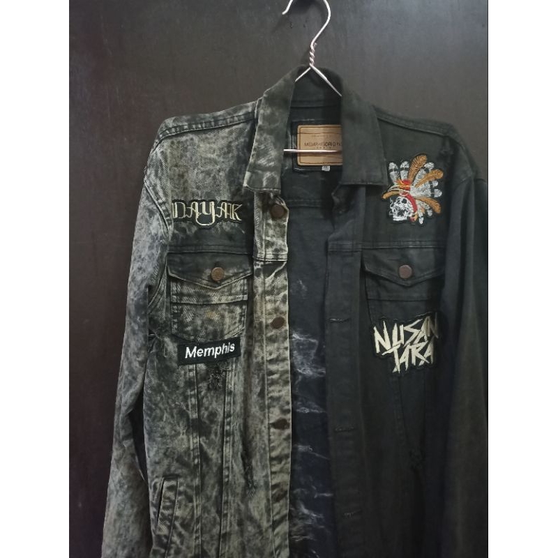 RIPPED DENIM JACKET MEMPHIS ORIGINS - DAYAK
